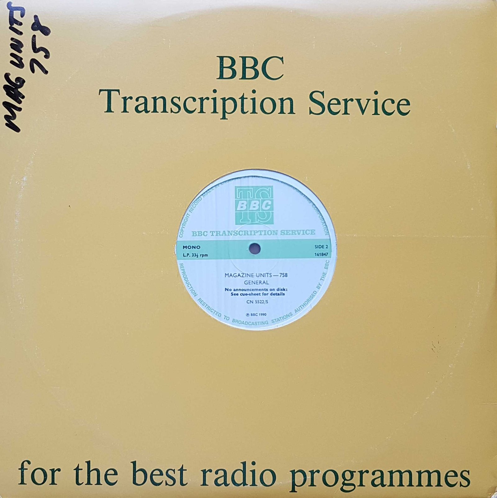 Back cover of CN 5522 S